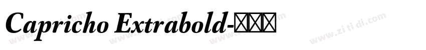 Capricho Extrabold字体转换